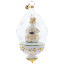 Load image into Gallery viewer, Golden Snowman Globe by Christopher Radko