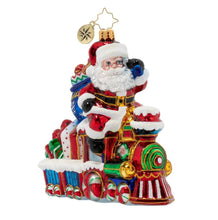 Load image into Gallery viewer, Christopher Radko On The Tracks Santa Retired

