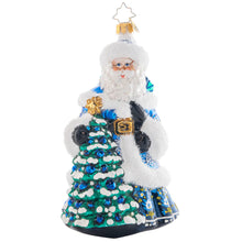Load image into Gallery viewer, Winter Hues Santa Ornament by Christopher Radko (2023)
