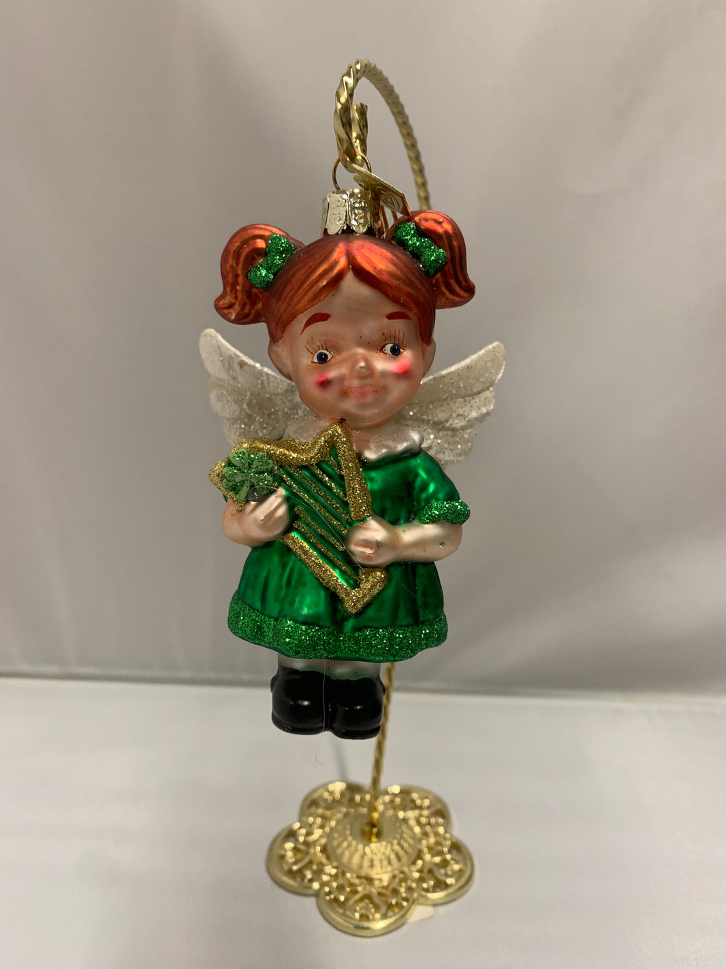 Kurt Adler Noble Gems Irish Angel Ornament